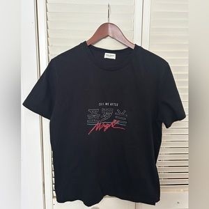 black t-shirt, good condition